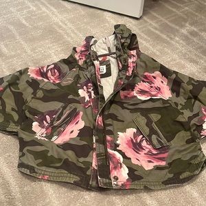 Very Good condition baby Gap camo poncho jacket